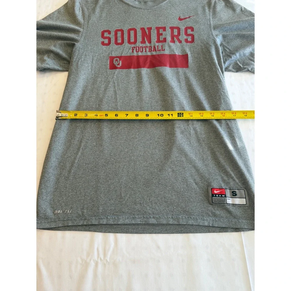 Nike Oklahoma Sooners Football Dri-FIT T-Shirt Mens Small Gray OU NCAA Training - Picture 4 of 4